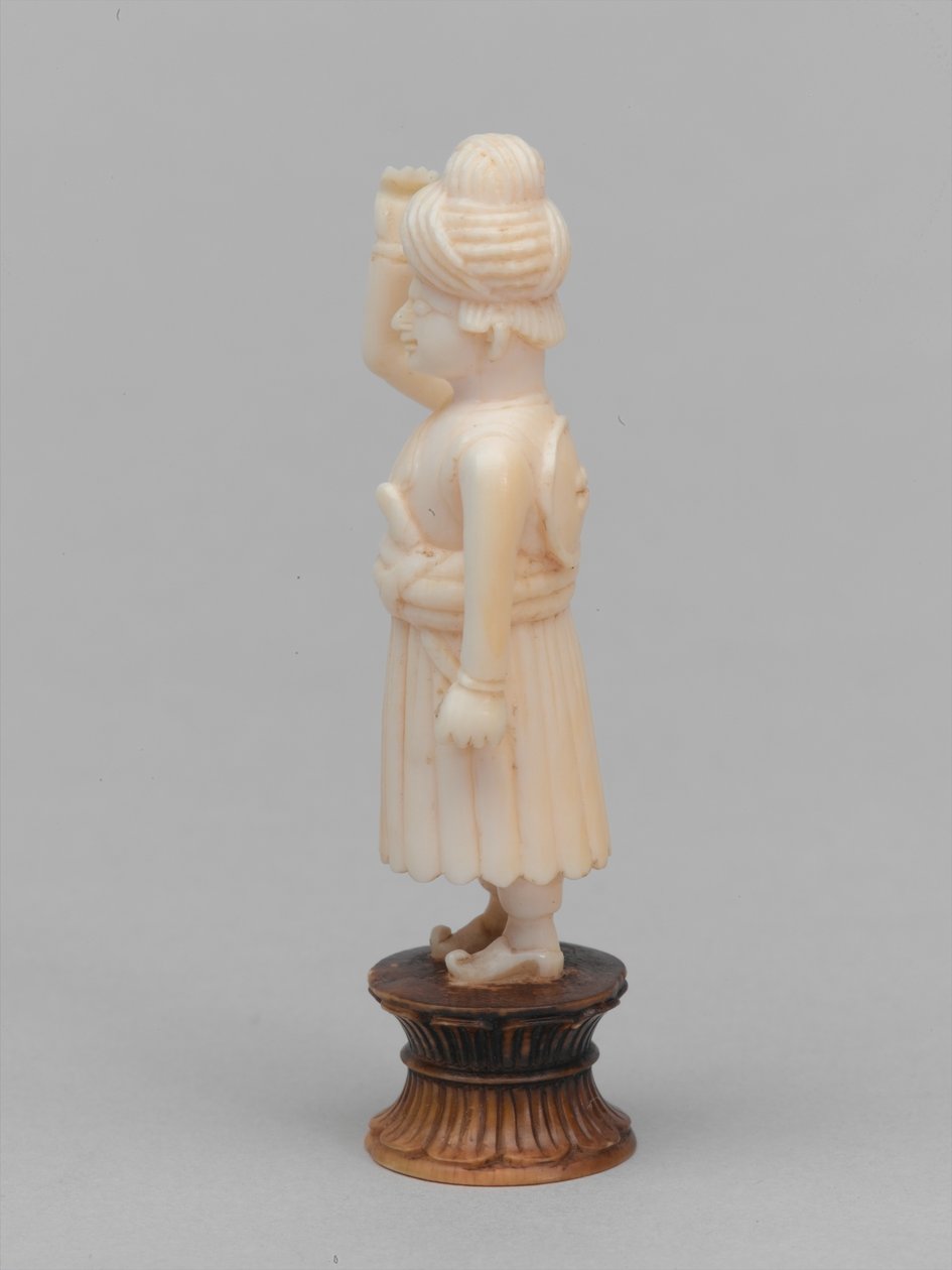 Czarny pionek, figura szachowa, Indie, 1820 ok autorstwa Frank Mason Good
