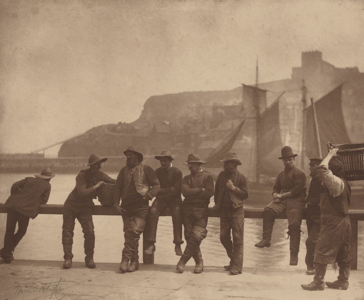 Rybacy z Whitby, ok. 1885 (zdjęcie) autorstwa Frank Meadow Sutcliffe