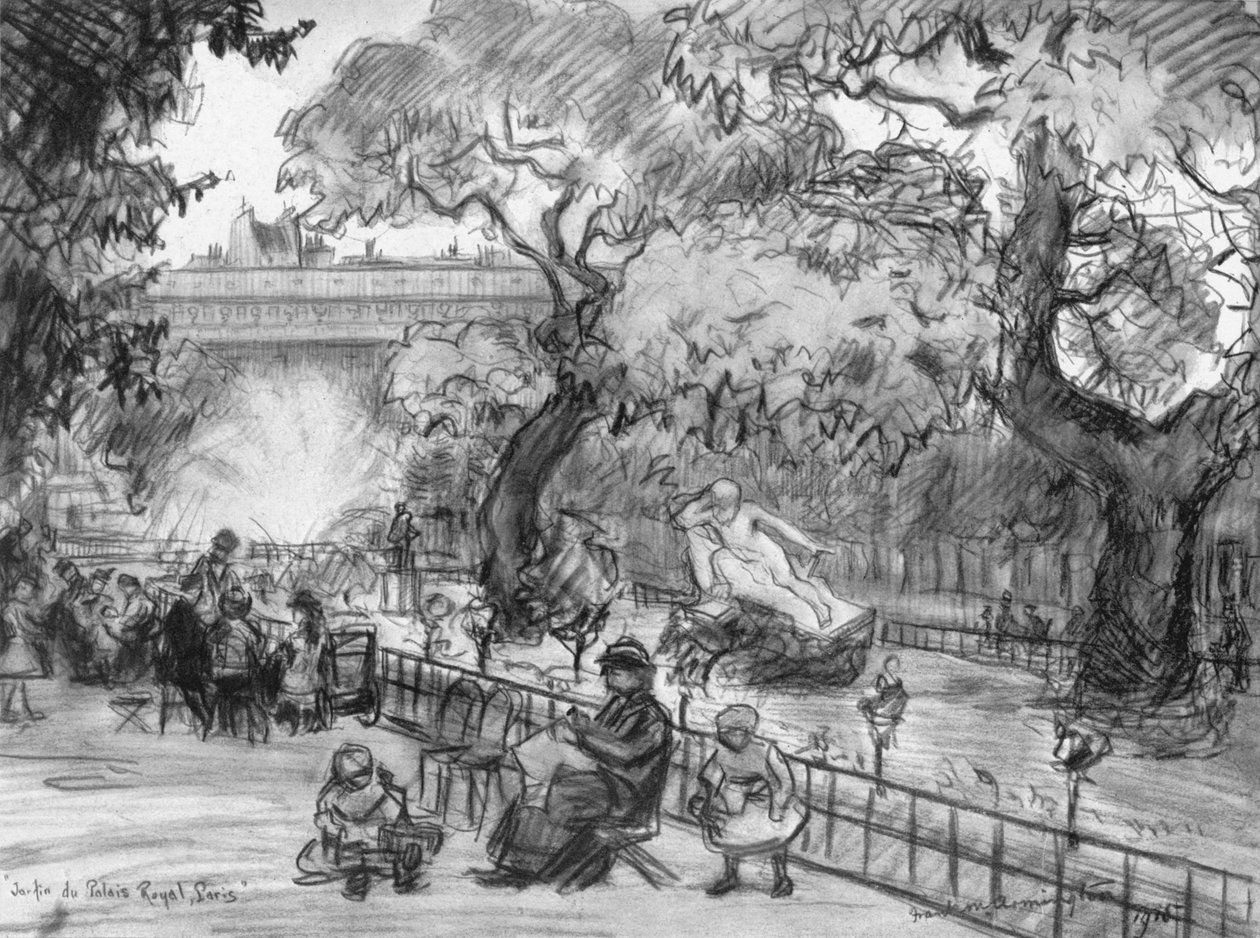 Ogród Palais-Royal, 1915 autorstwa Frank Milton Armington