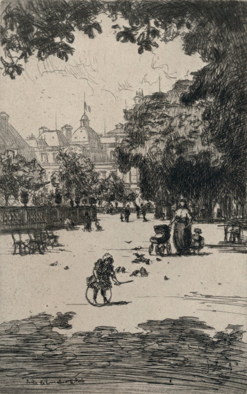 Ogród Luksemburski, 1915 autorstwa Frank Milton Armington