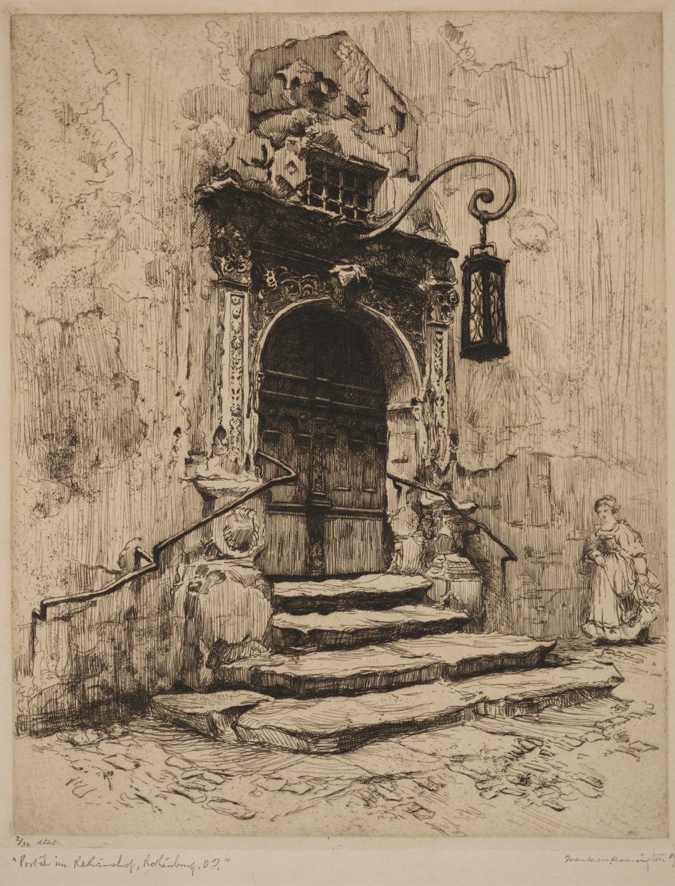 Portal Rathaus Rothenburg autorstwa Frank Milton Armington