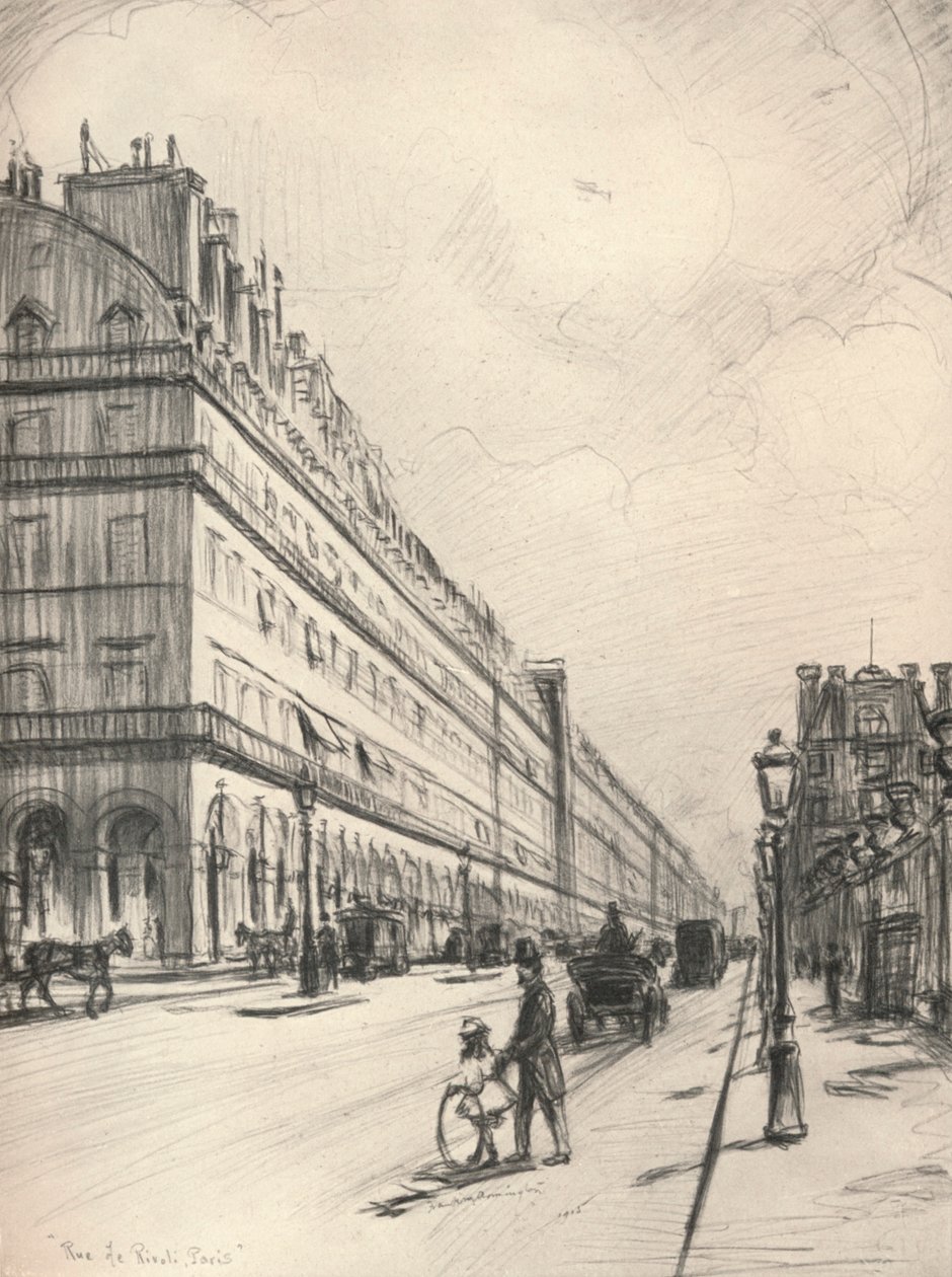 Rue de Rivoli, 1915 autorstwa Frank Milton Armington