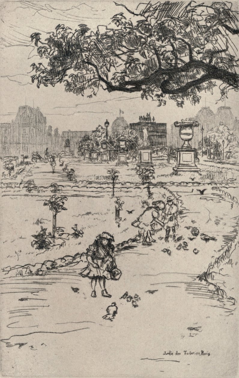 Ogrody Tuileries, 1915 autorstwa Frank Milton Armington