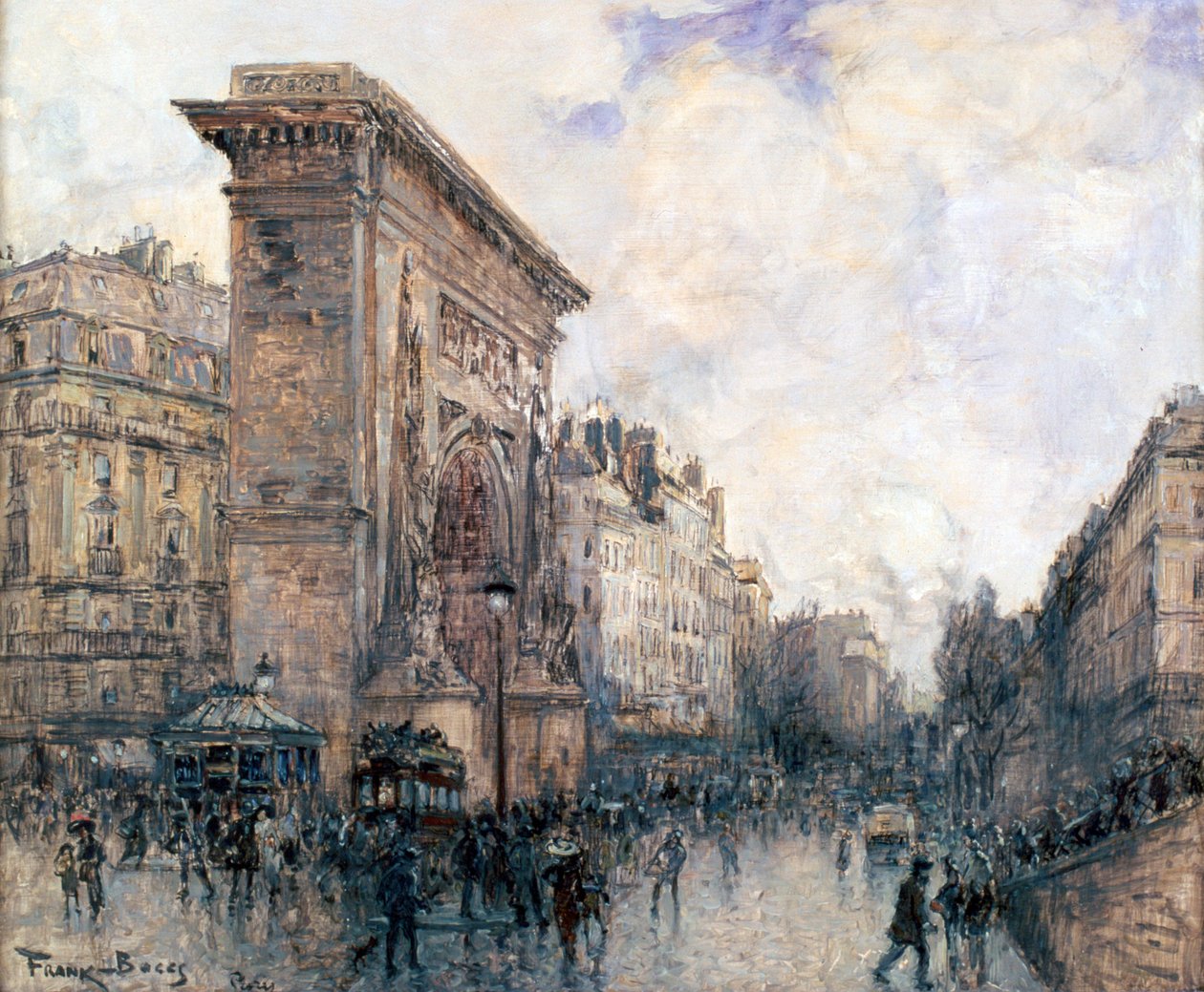 Łuk Triumfalny z Porte St-Denis, Paryż, c1875-1926 autorstwa Frank Myers Boggs