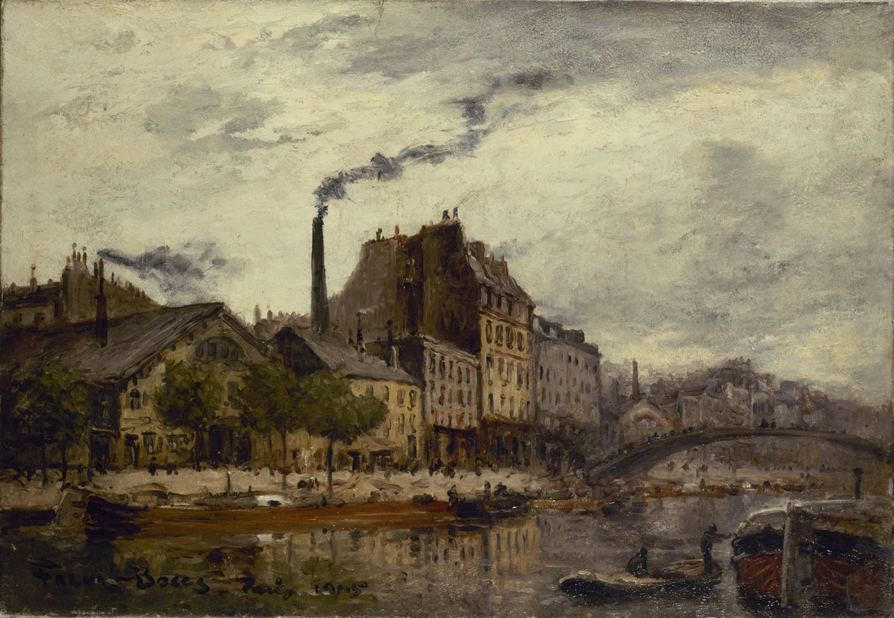 Canal Saint-Martin, quai de Valmy autorstwa Frank Myers Boggs