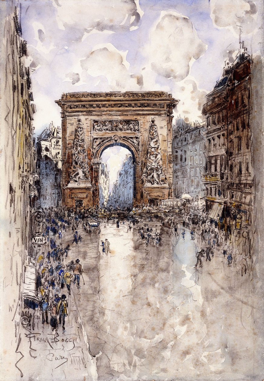 Porte St. Denis, Paryż, autorstwa Frank Myers Boggs