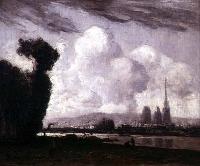 Widok Rouen (olej na płótnie) autorstwa Frank Myers Boggs