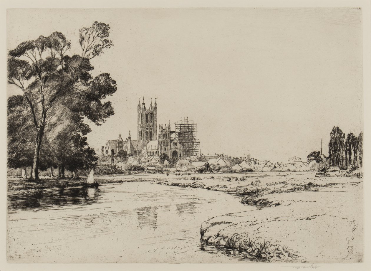 Canterbury z łąk, 1930 autorstwa Frank Short