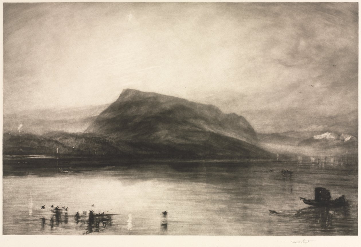 Góra Rigi o świcie, 1910. autorstwa Frank Short