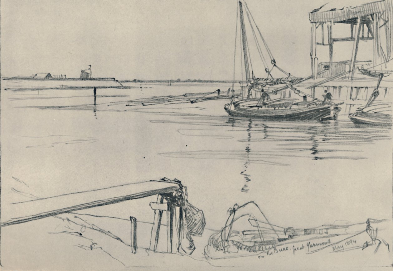 Na Bure, Great Yarmouth, 1894, 1919 autorstwa Frank Short