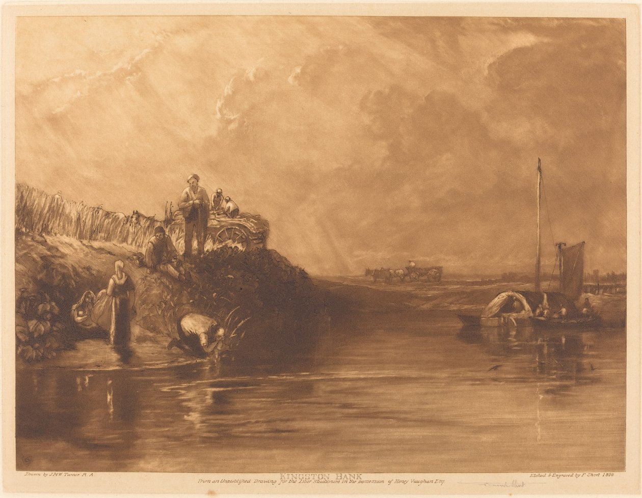 Kingston Bank, nr 2 autorstwa Frank Short, after Joseph Mallord William Turner