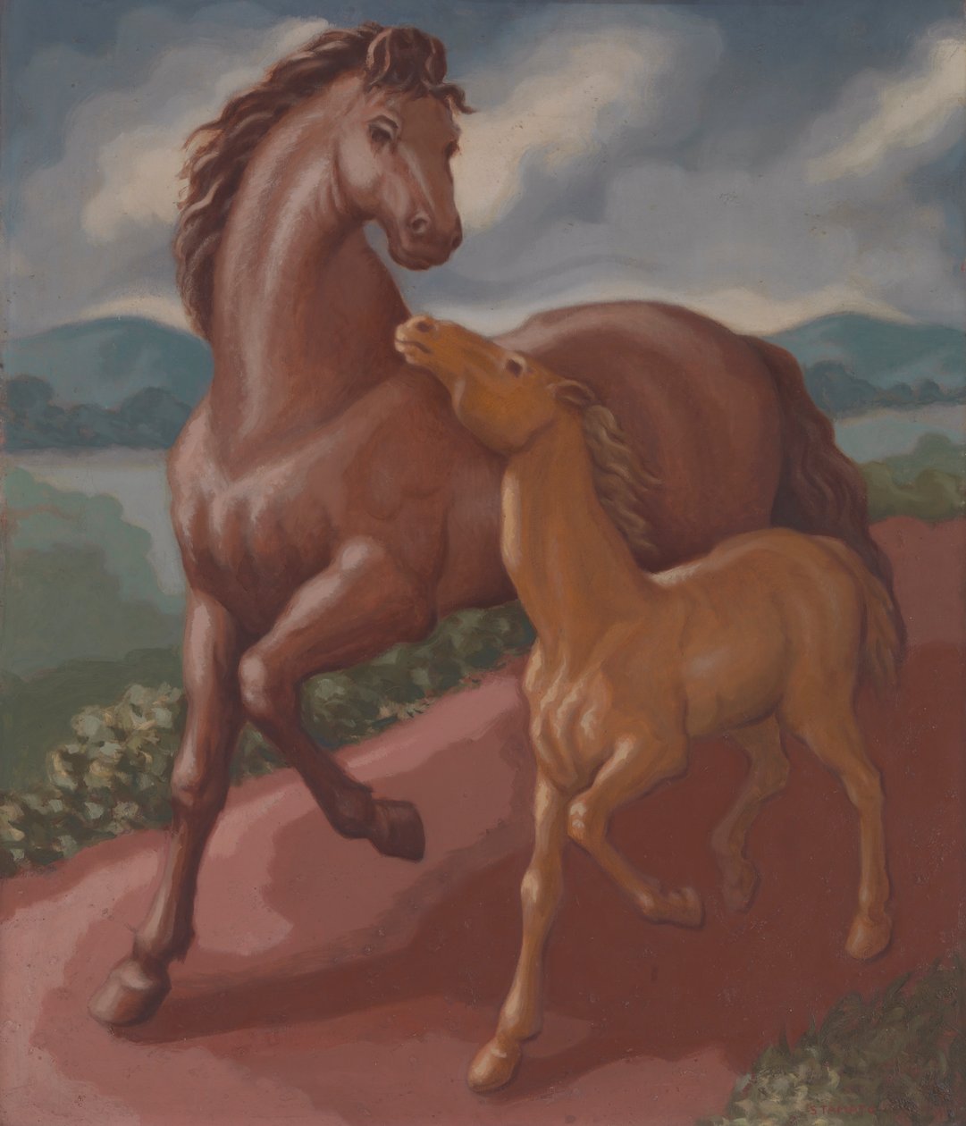 Klaczka i Colt, 1934. autorstwa Frank Stamato