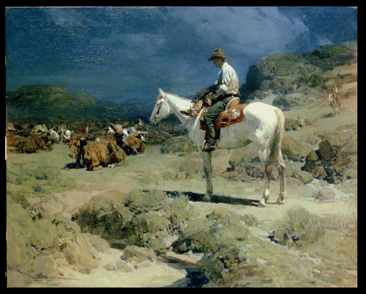 Śpiewanie „Em to Sleep” autorstwa Frank Tenney Johnson