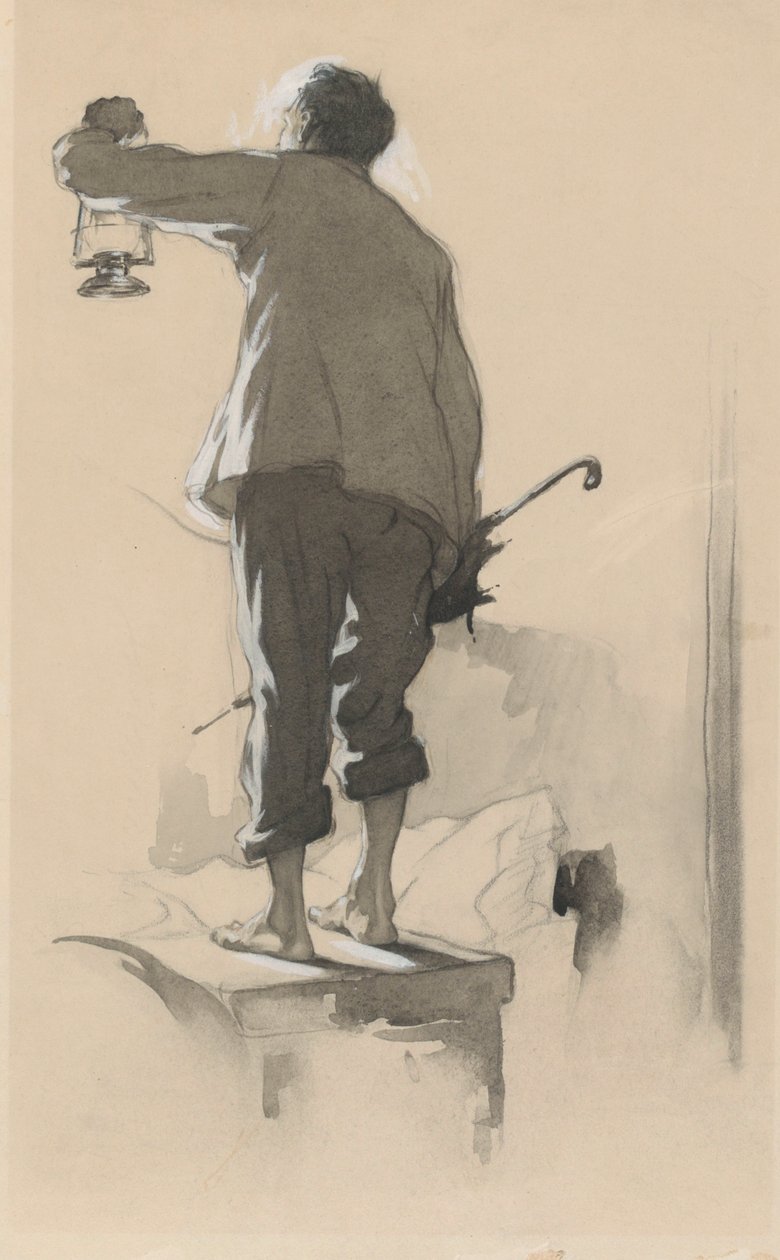 Odkrywać za pomocą tego beztroskiego oświetlenia pod kątem przecieków autorstwa Frank Walter Taylor, 1874 – 1921