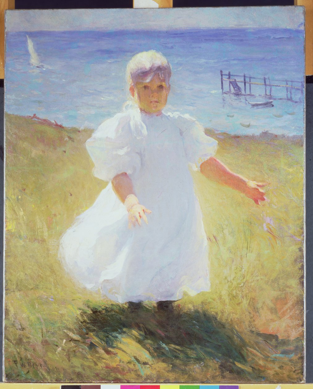 Dziecko w słońcu, przed 1899 (olej na płótnie) autorstwa Frank Weston Benson