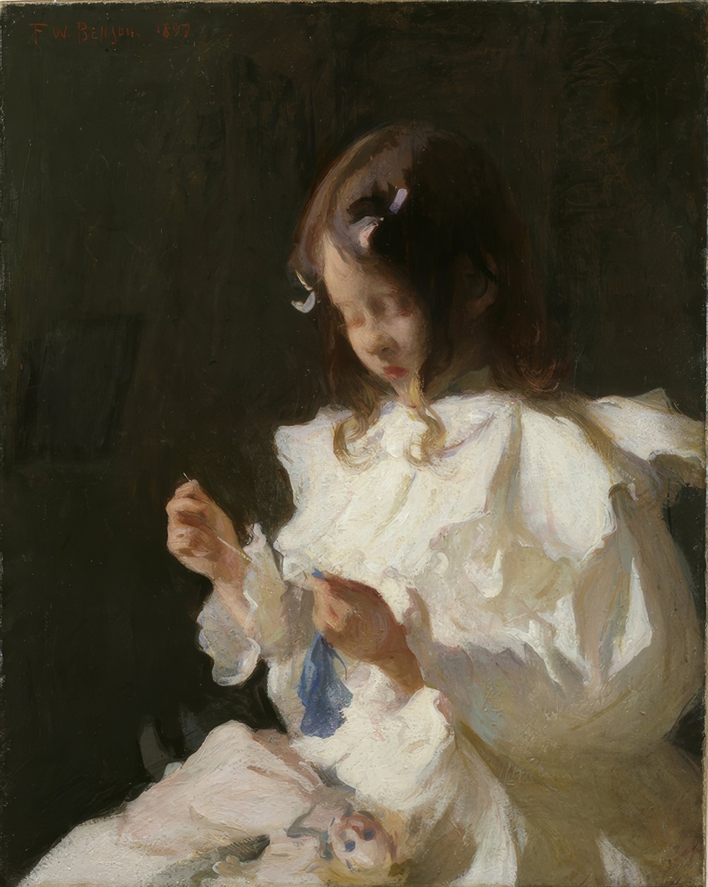 Portret dziecka do szycia autorstwa Frank Weston Benson
