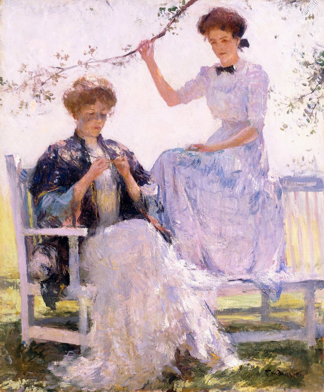 Słońce i cień, ok. 1912 (olej na płótnie) autorstwa Frank Weston Benson