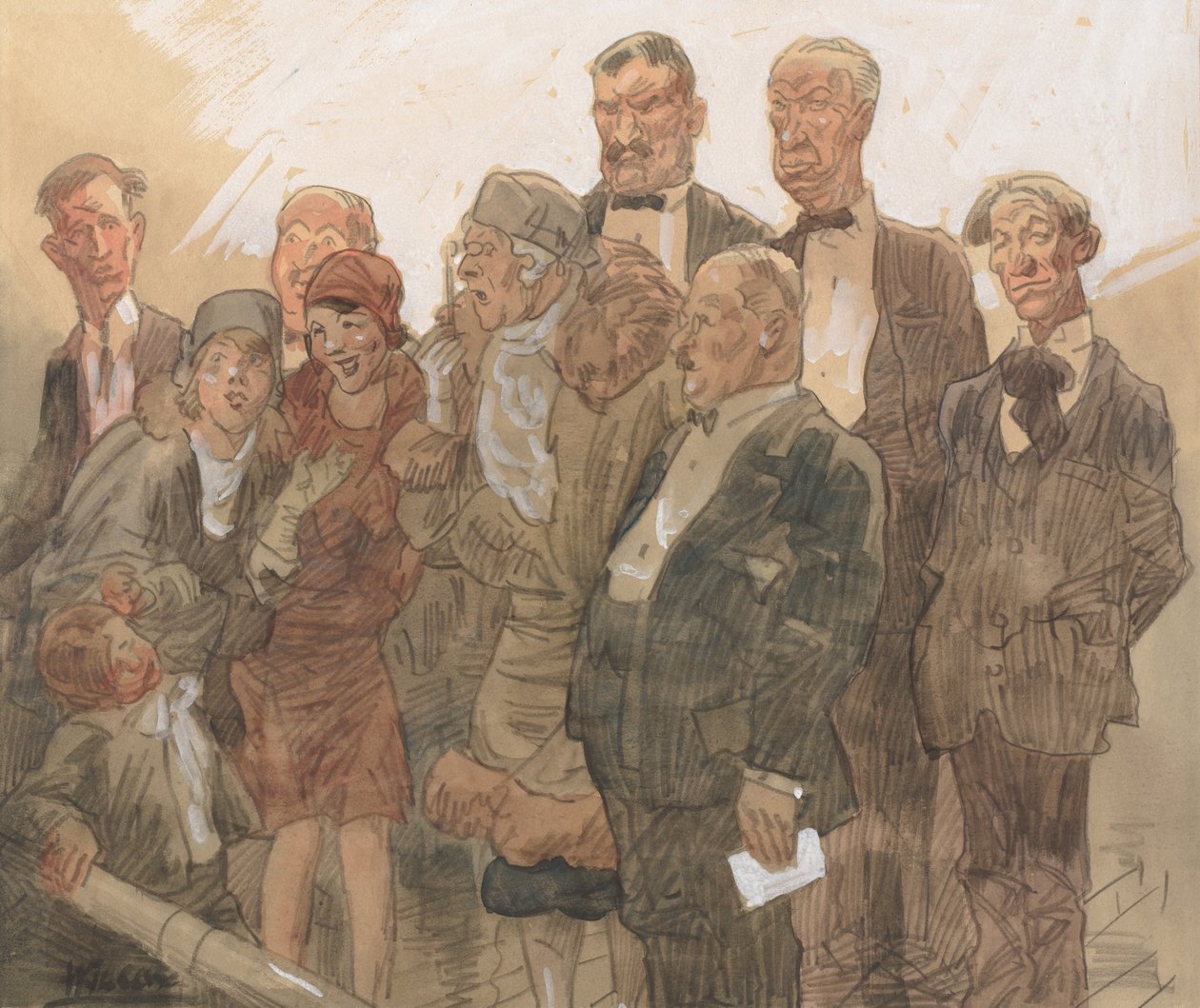 Historia obrazu nr 2: Publiczność autorstwa Frank Wilcox
