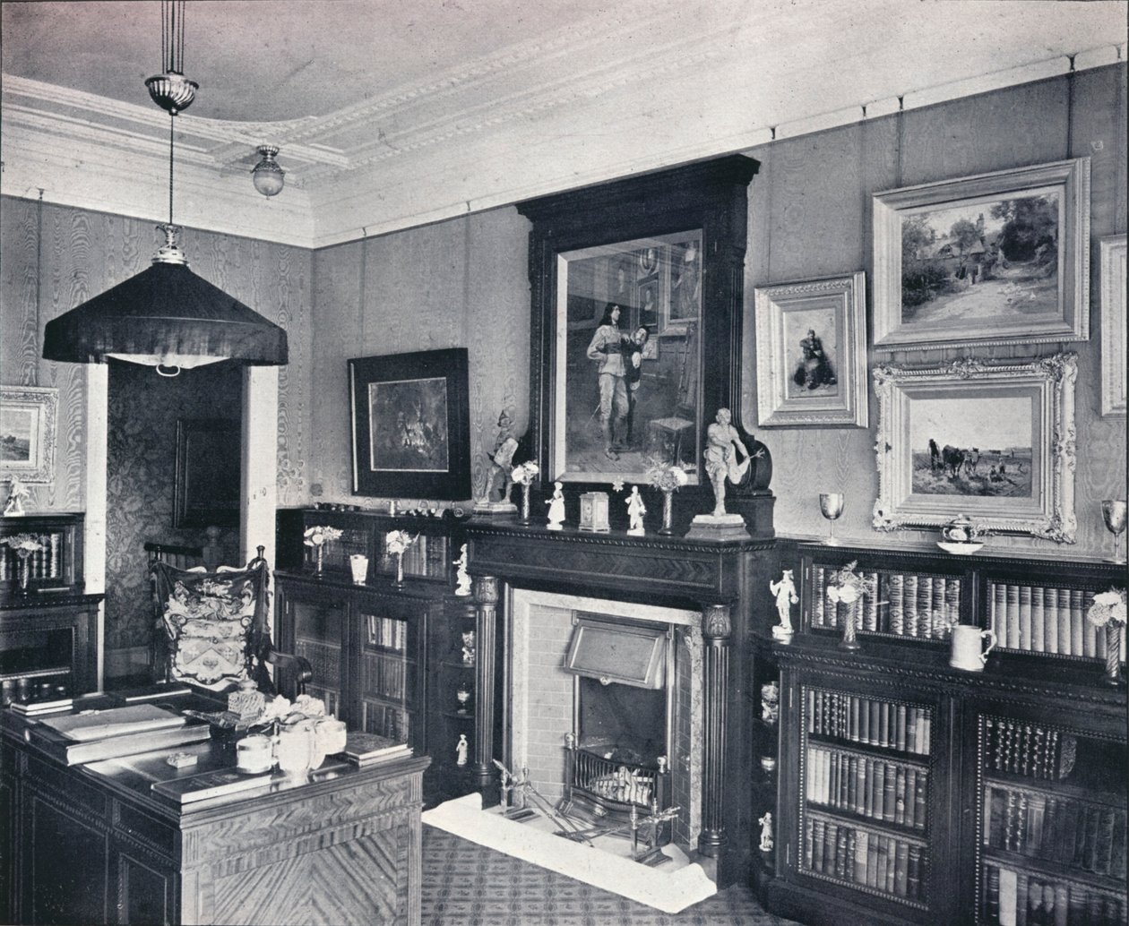 Biblioteka kapitana Harveya, Hampstead, c1903 autorstwa Frank William Brookman