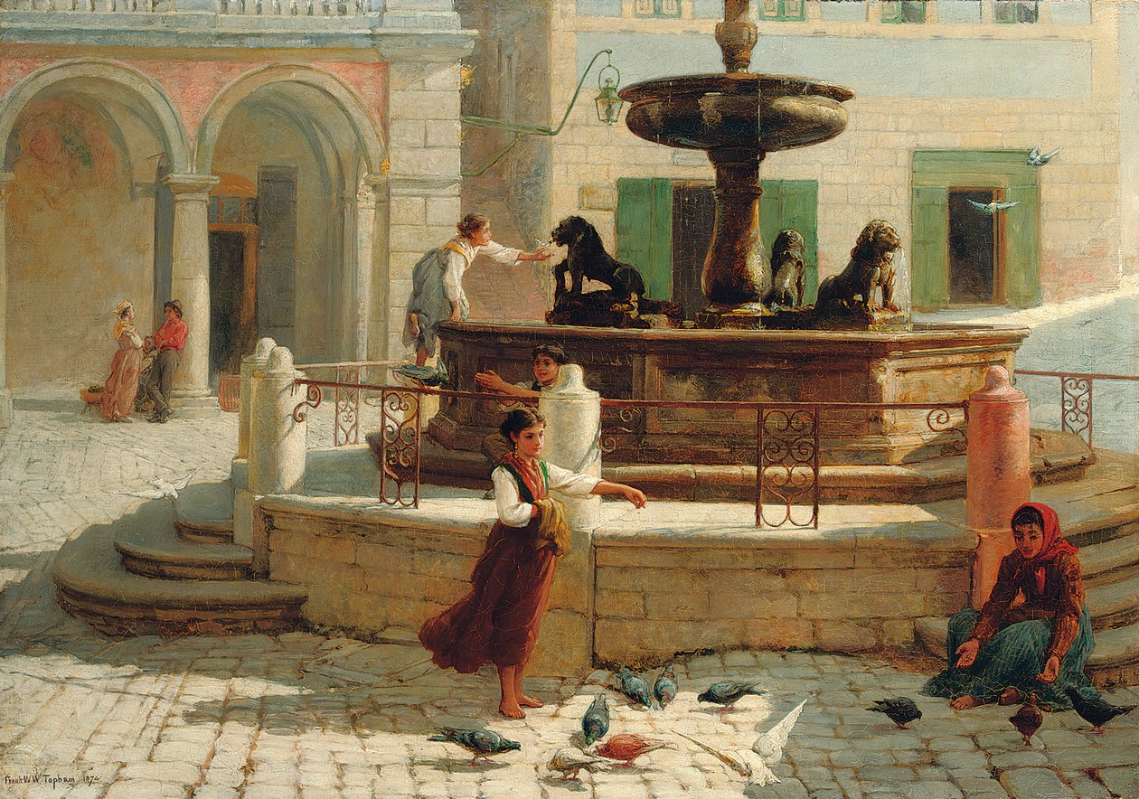 Emeryci z Asyżu, 1874 autorstwa Frank William Warwick Topham