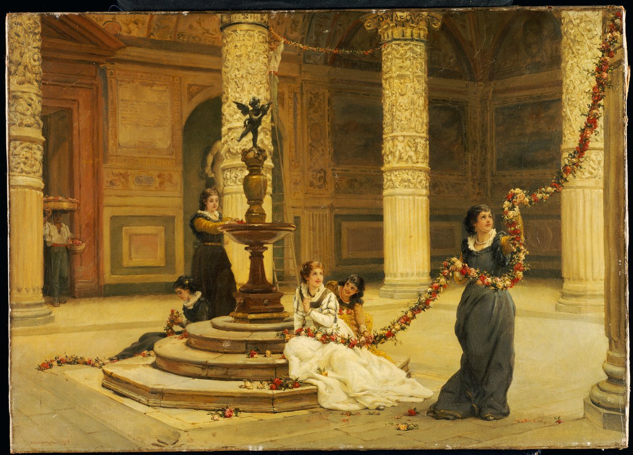 Poranek Festiwalu - Środkowe Włochy, 1876 autorstwa Frank William Warwick Topham