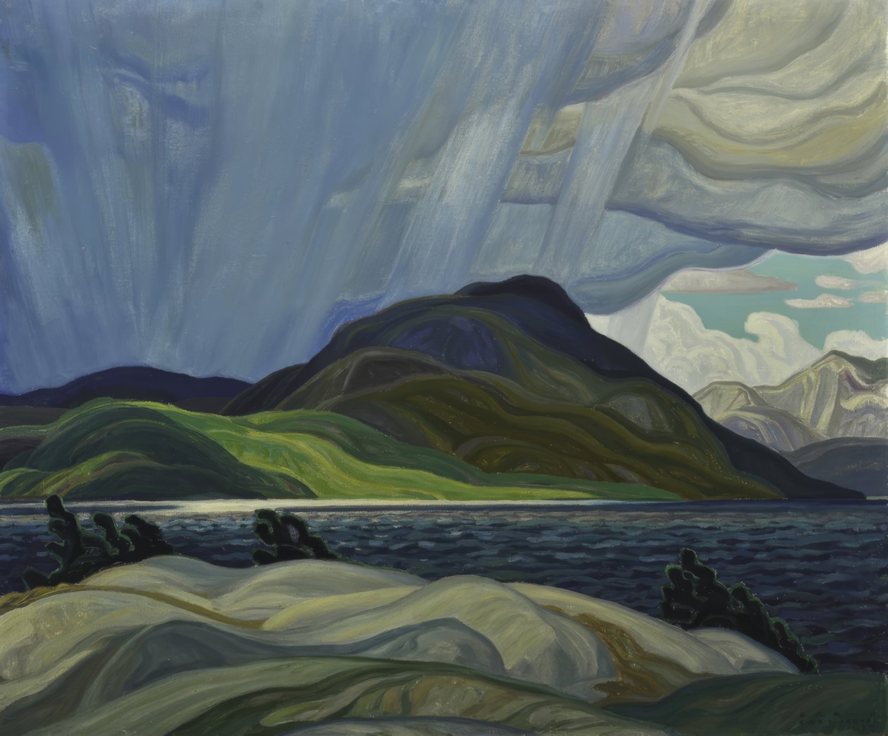 Jezioro Wabagishik autorstwa Franklin Carmichael