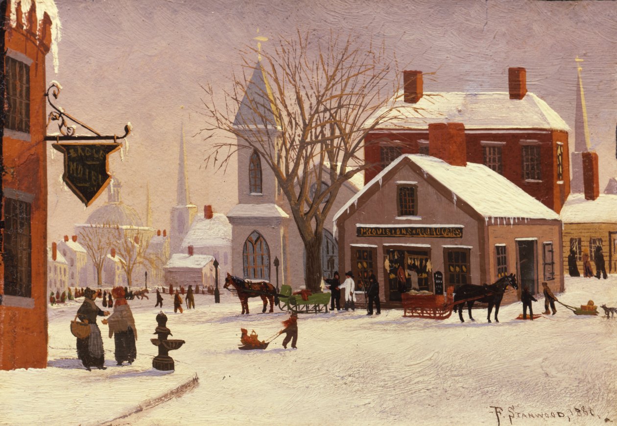 Boże Narodzenie w Connecticut, 1880 autorstwa Franklin Stanwood