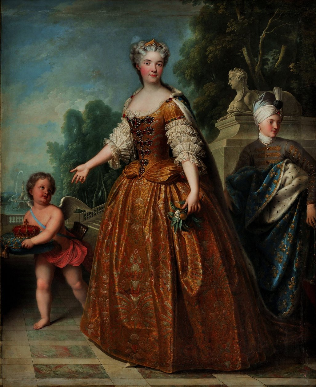 Portret Marii Leszczyńskiej (1703-1768), królowej Francji autorstwa François Albert Stiémart