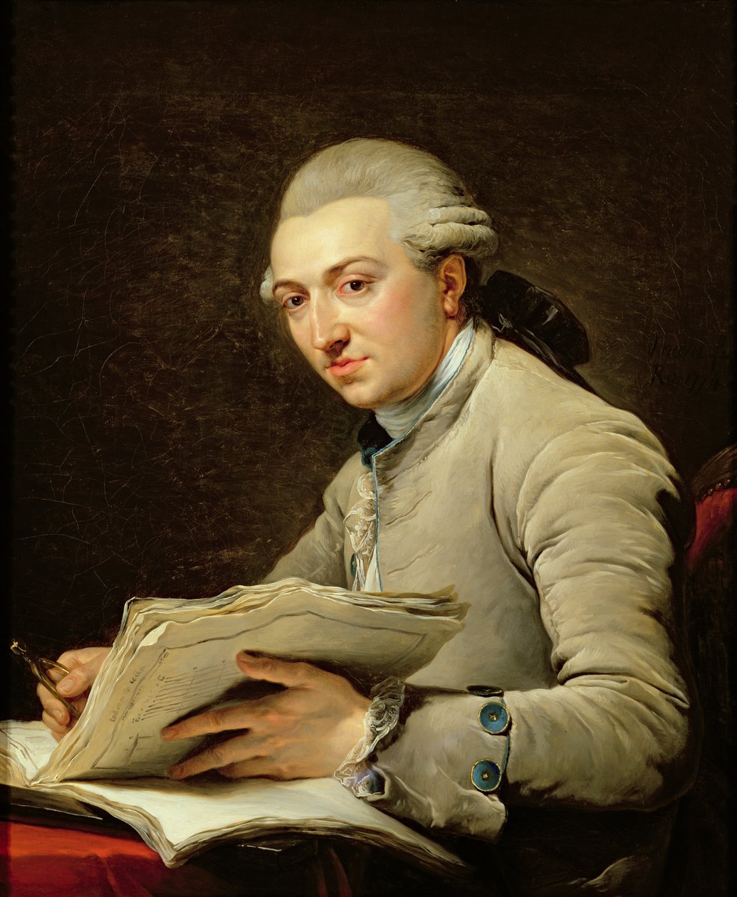 Pierre Rousseau (1750-1810) 1774 autorstwa François André Vincent