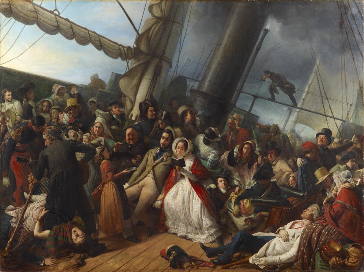 Choroba morska na Corvetcie autorstwa François Auguste Biard
