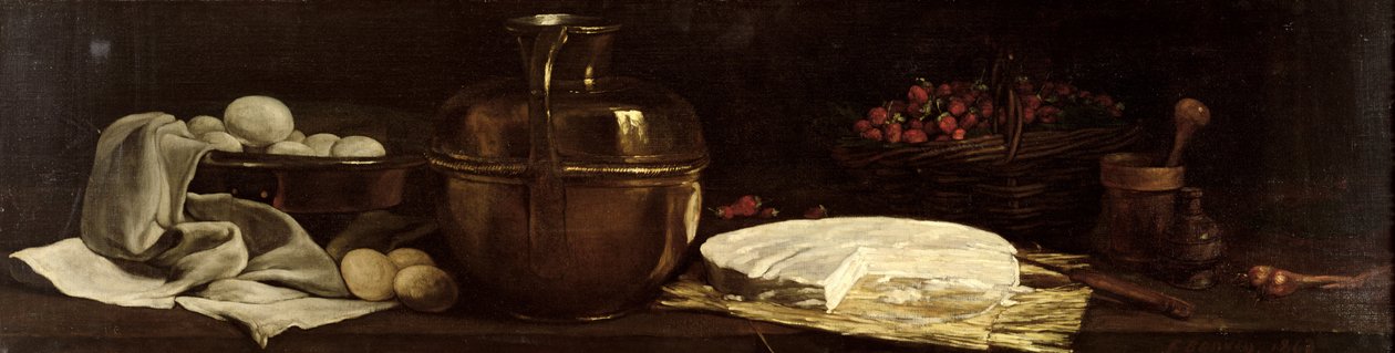 Martwa natura z Brie, 1863 autorstwa François Bonvin