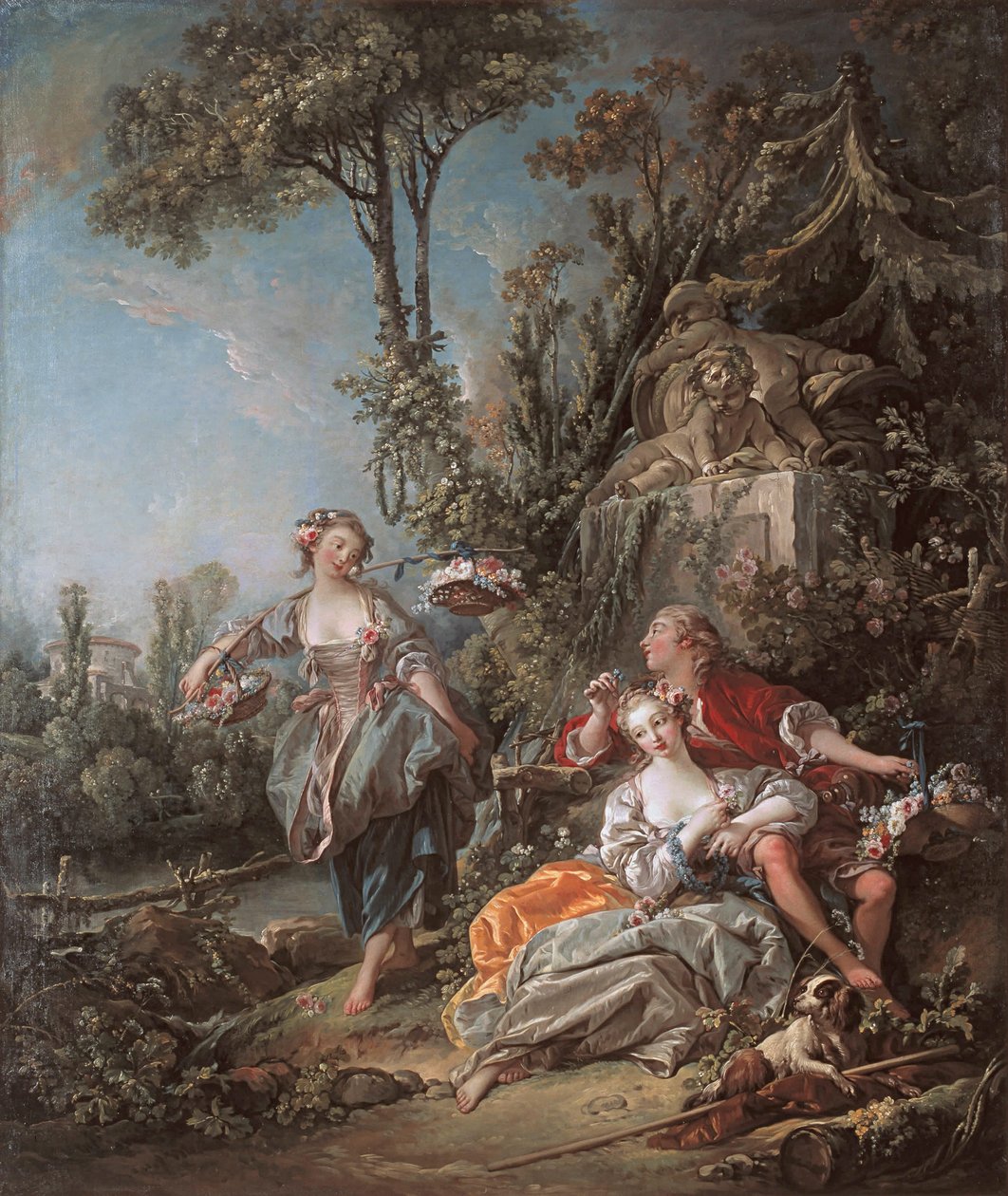 kochankowie w parku autorstwa François Boucher