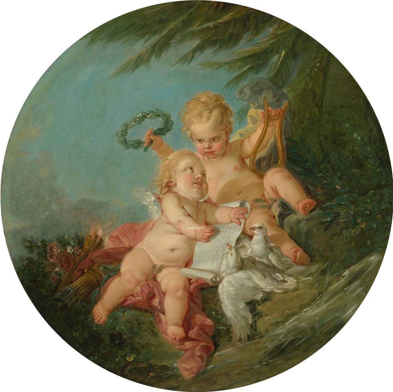 Alegoria poezji autorstwa François Boucher