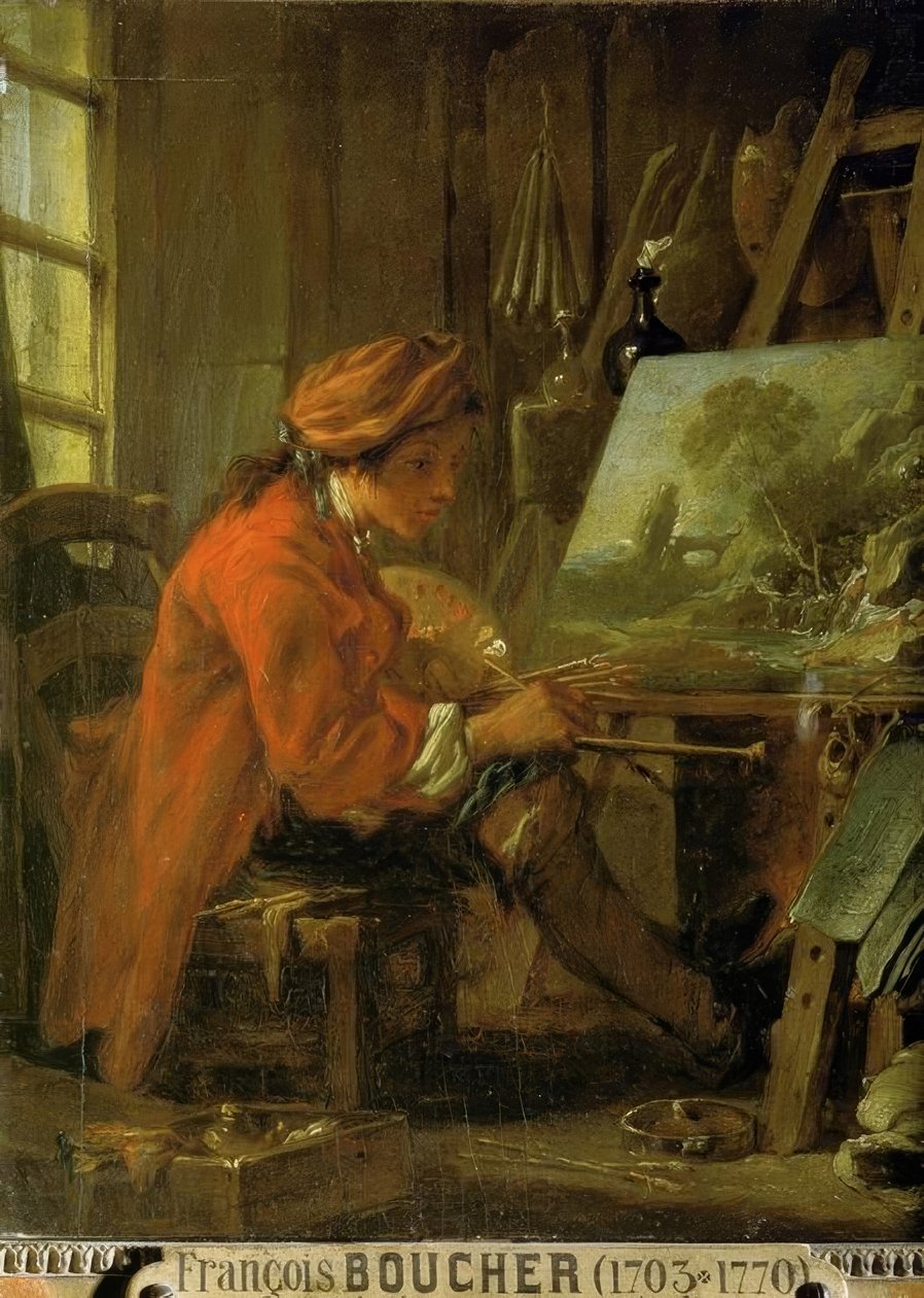 Malarz w swoim warsztacie autorstwa François Boucher