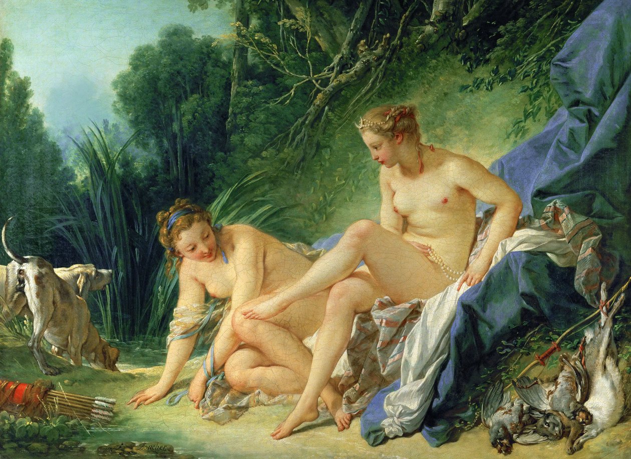Diane wychodząca z wanny autorstwa François Boucher