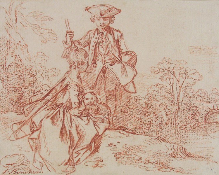 Szarmancka impreza autorstwa François Boucher