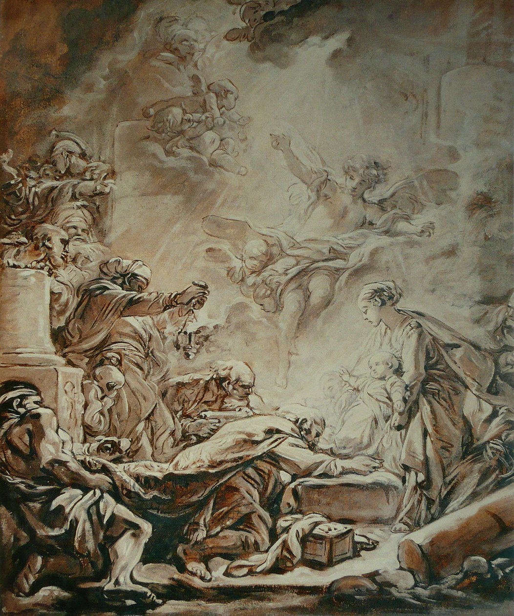 Pokłon Trzech Króli autorstwa François Boucher