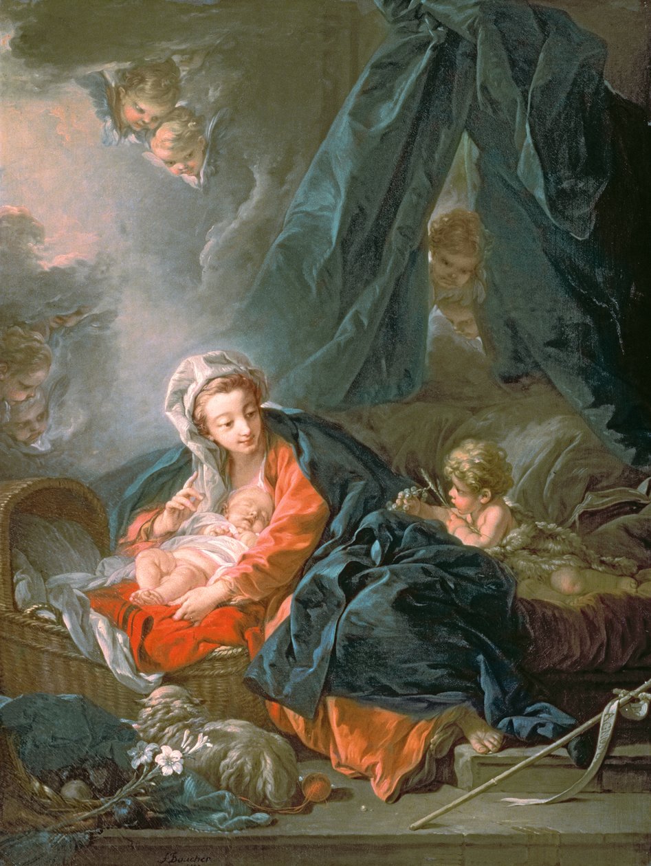 Madonna z Dzieciątkiem, XVIII wiek autorstwa François Boucher
