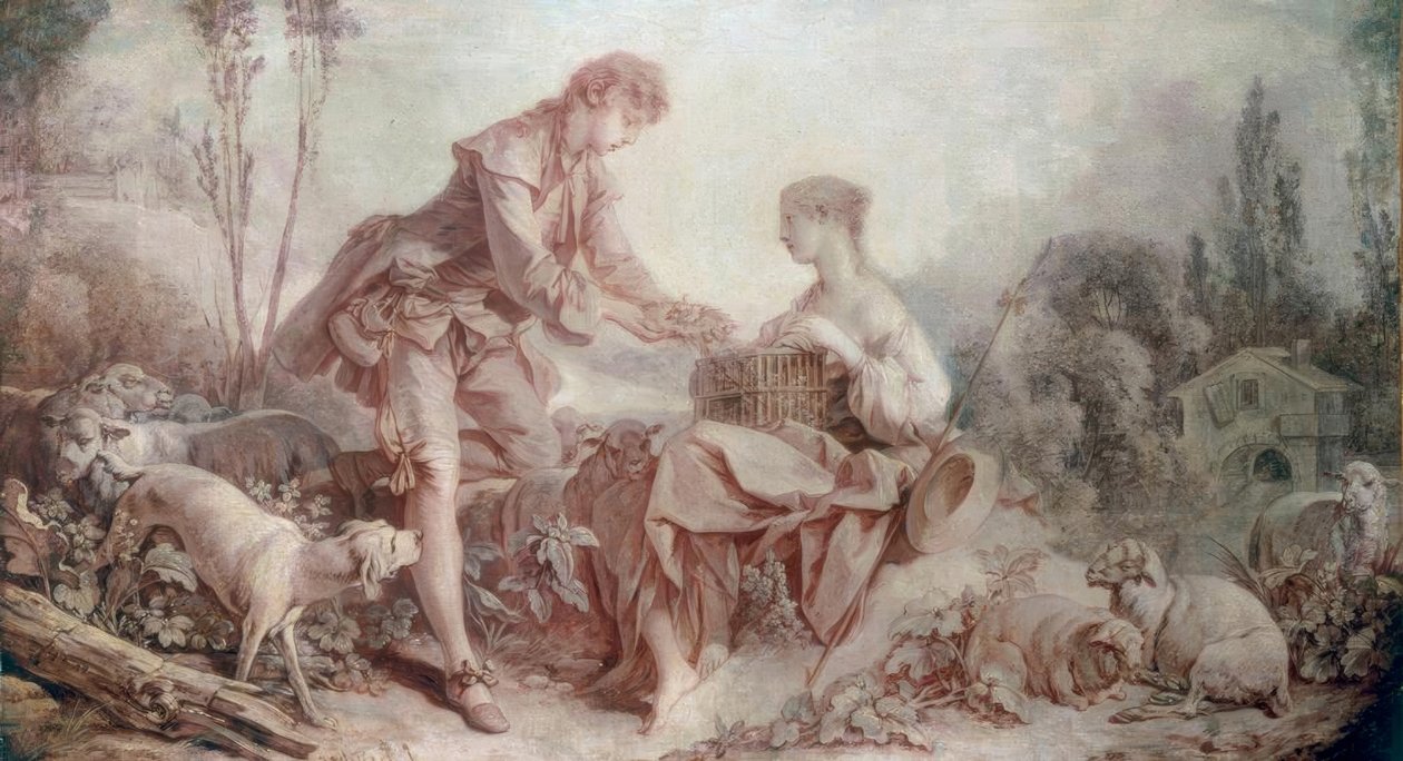 Opieka duszpasterska w klatce autorstwa François Boucher