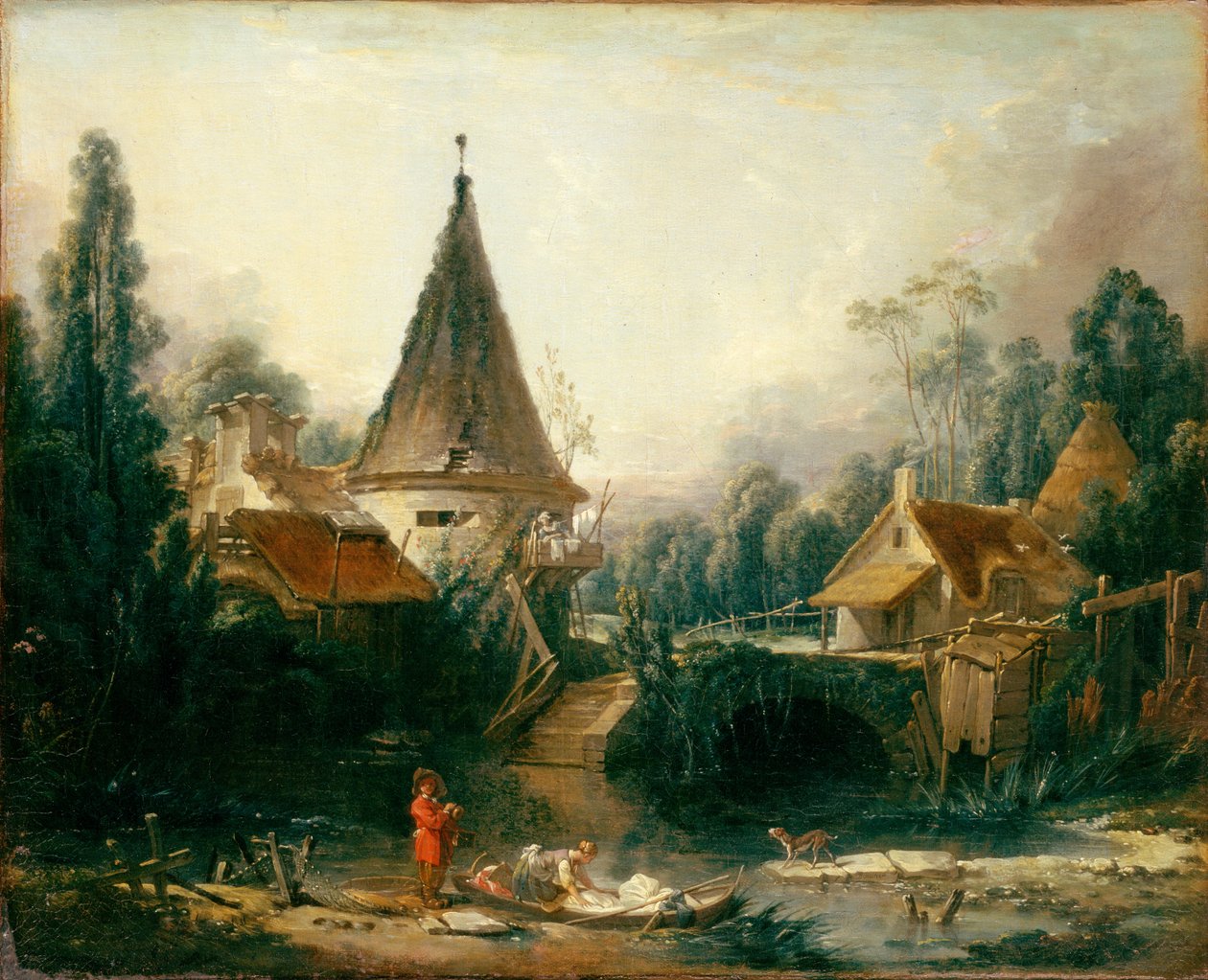 Krajobraz w pobliżu Beauvais autorstwa François Boucher