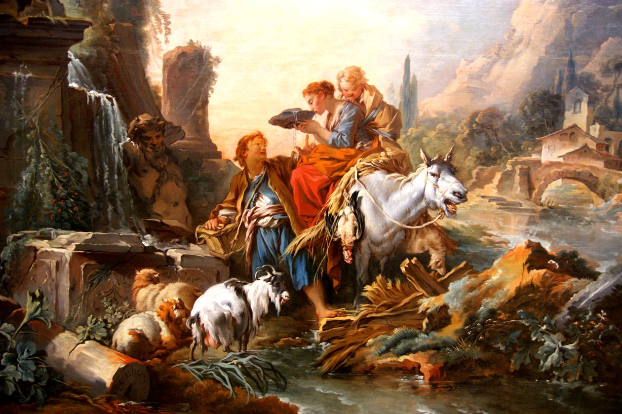 Odpocznij przy fontannie w Starej Pinakotece autorstwa François Boucher