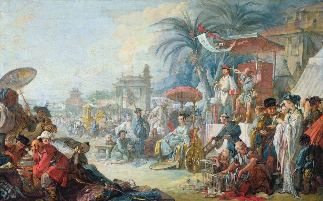 Targi chińskie, ok. 1742 autorstwa François Boucher
