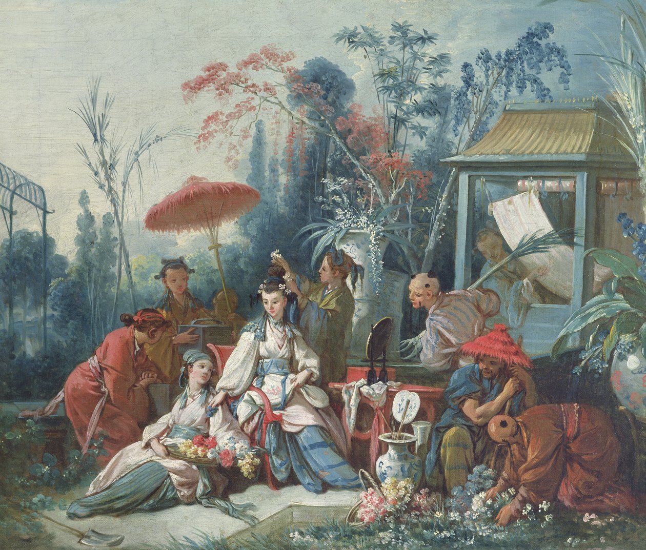 Ogród Chiński, ok.1742 autorstwa François Boucher