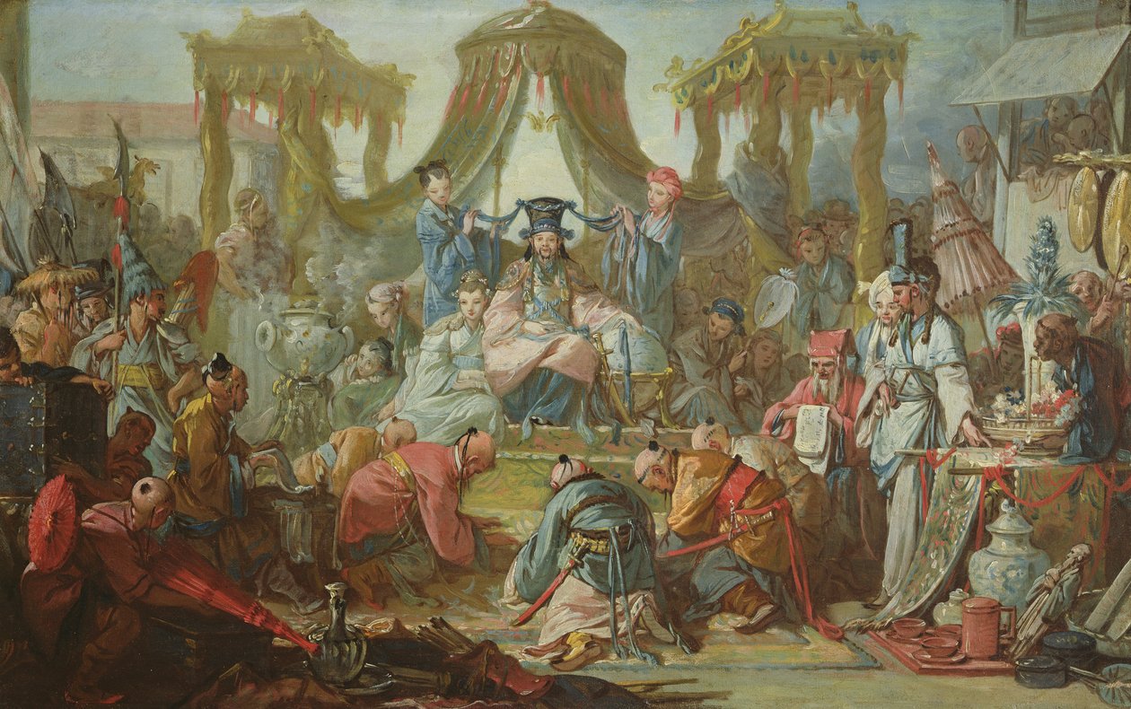 Chińskie małżeństwo, czyli audiencja u cesarza Chin, ok. 1742 r. autorstwa François Boucher