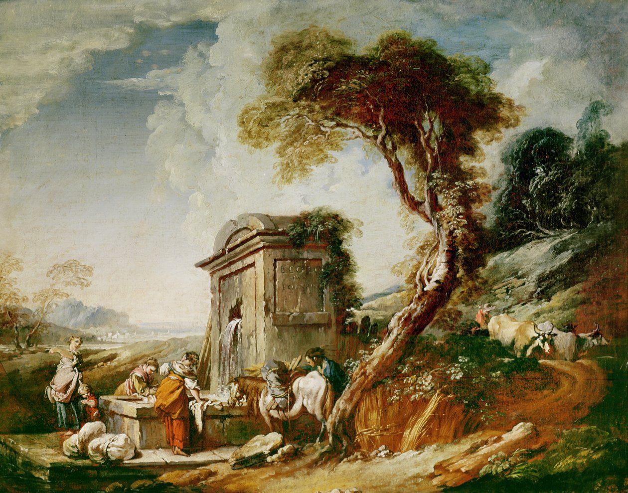 Praczki, ok. 1730 autorstwa François Boucher
