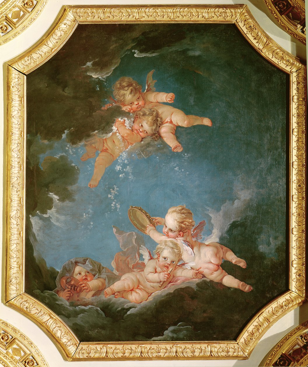 Zima, z cyklu Cztery pory roku w Salle du Conseil autorstwa François Boucher