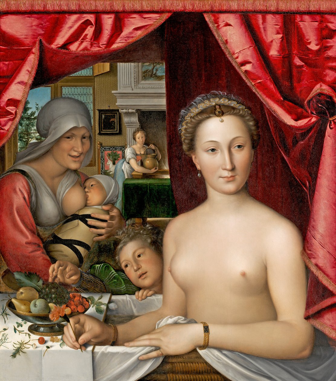 Dama w kąpieli, ok. 1571 autorstwa François Clouet