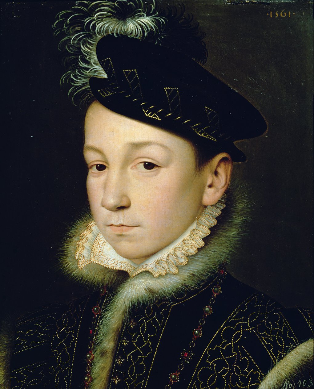 Karol IX (1550-74) autorstwa François Clouet