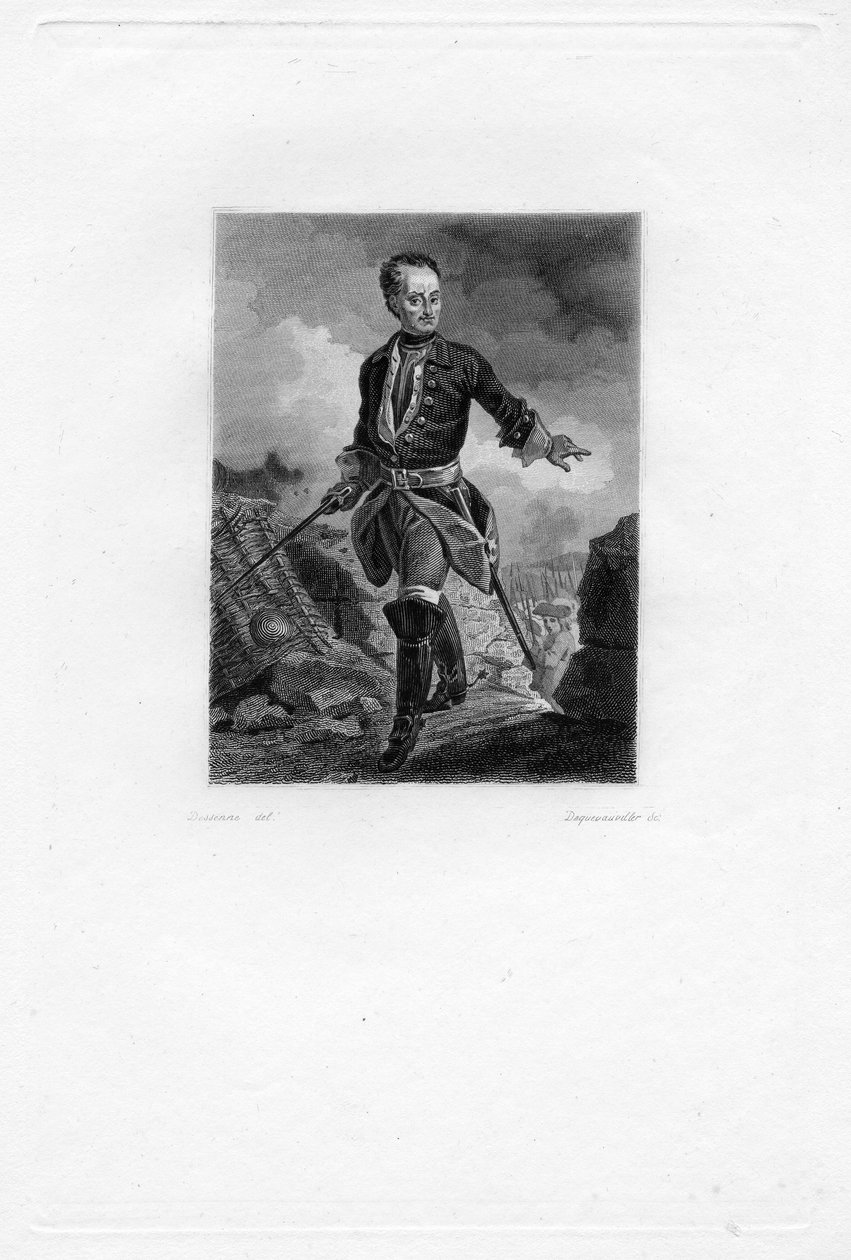 grawerowany portret autorstwa François Dequevauviller d’après Alexandre Joseph Desenne