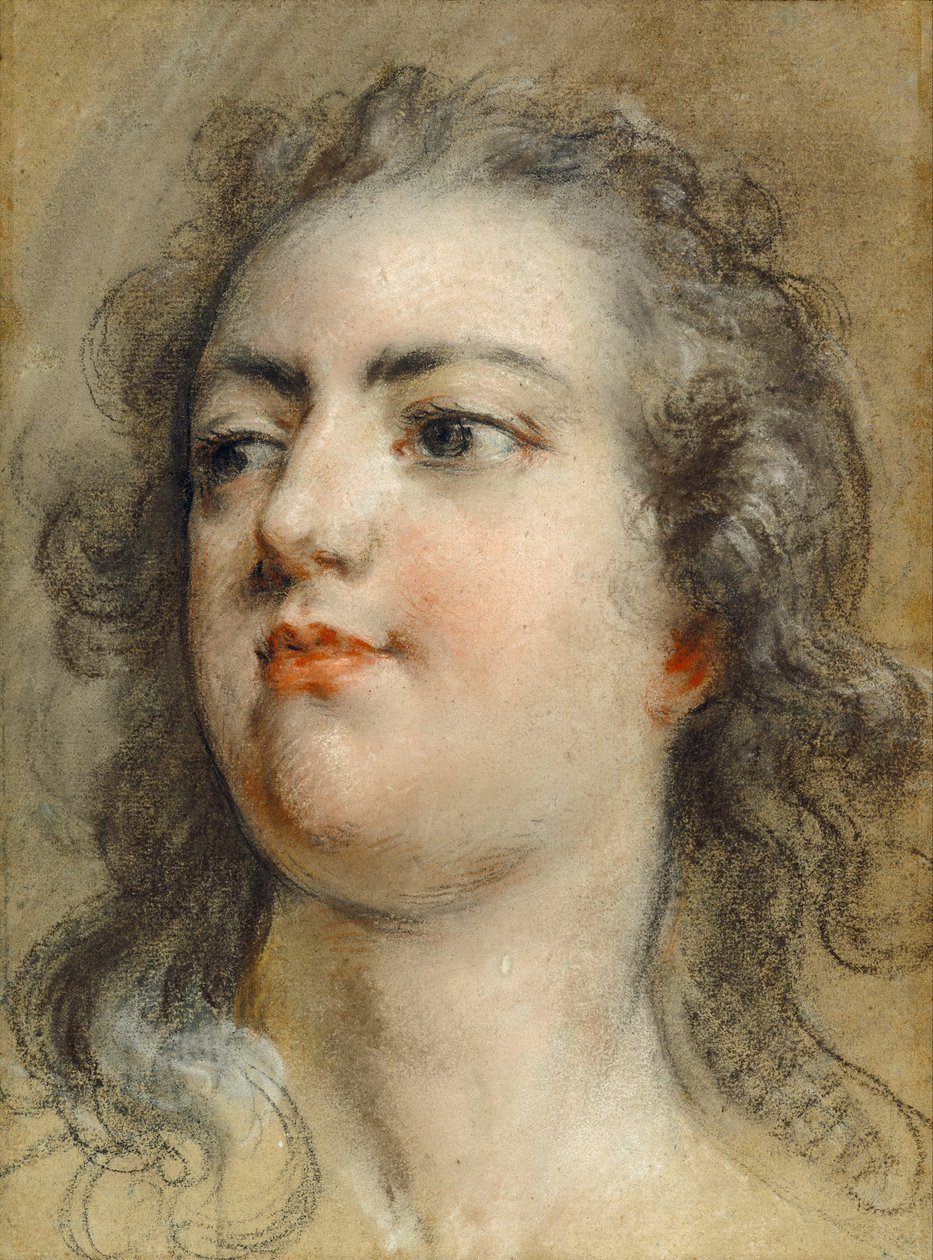 Głowa króla Ludwika XV autorstwa François Le Moyne